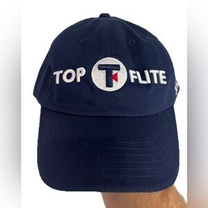 Top Flite Golf Hat‎ Cap Adjustable Strap-back Navy Blue Strata New